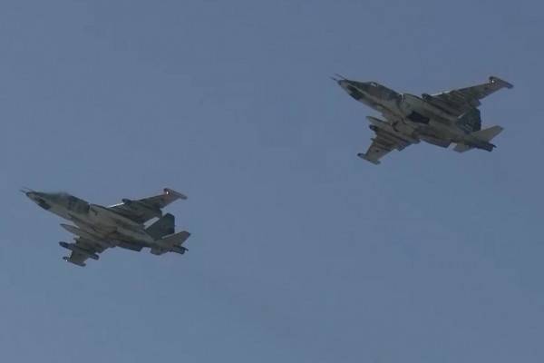 Кадры боевой работы экипажей штурмовой авиации в зоне СВО