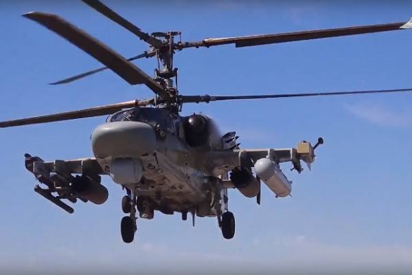 Экипаж вертолета Ка-52М поразил подразделения ВСУ на Донецком направлении