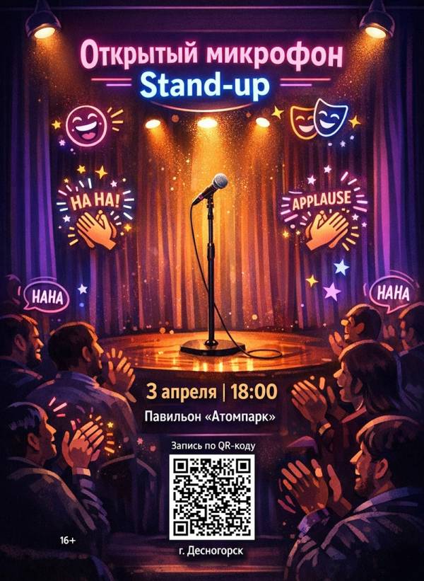 Открытый микрофон Stand-up в Десногорске!