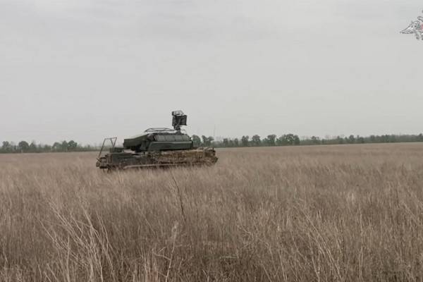 Кадры боевой работы зенитно-ракетного комплекса «Тор-М2» в зоне проведения спецоперации