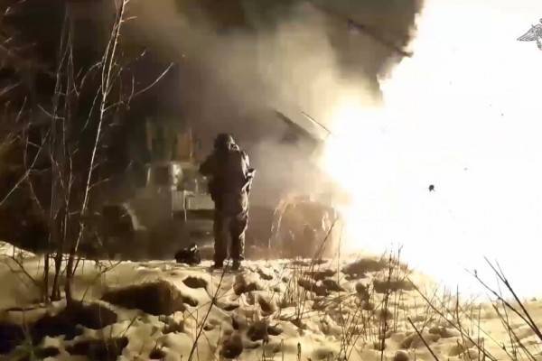 Расчёт РСЗО «Град» уничтожил опорный пункт ВСУ на Артёмовском направлении