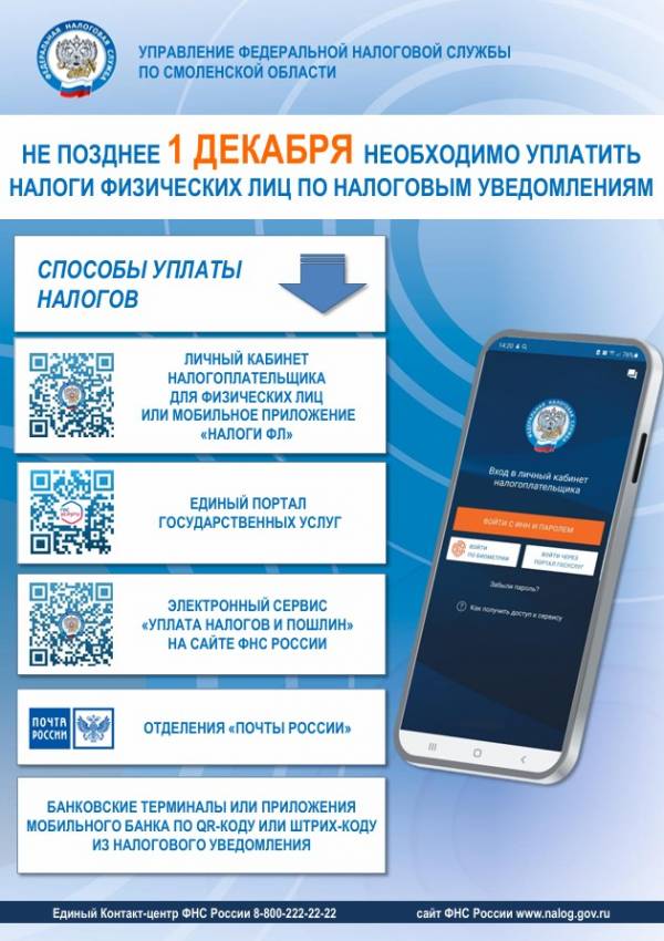 Оплата налогов на имущество в Рославле: сроки и способы Оплата налогов на имущество в Рославле: сроки и способы