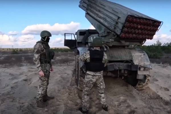 О боевой работе расчета РСЗО «Град» на Херсонском направлении