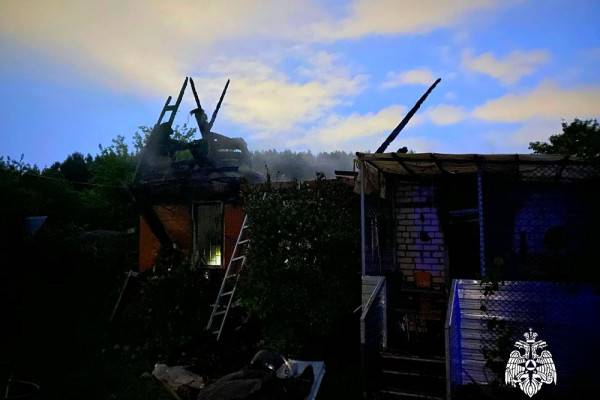 Пожар в частном доме в Смоленске