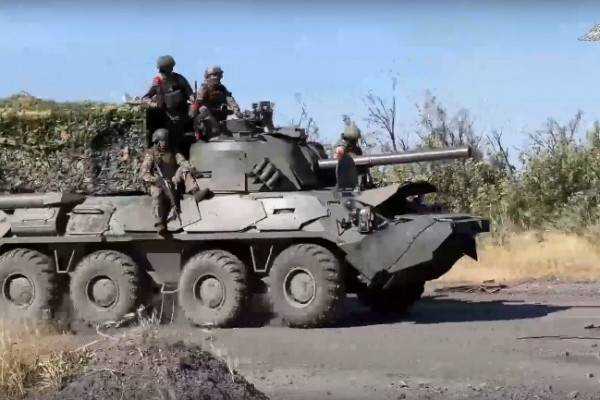 Расчёт самоходного артиллерийского орудия «Нона-СВК» разгромил опорный пункт ВСУ