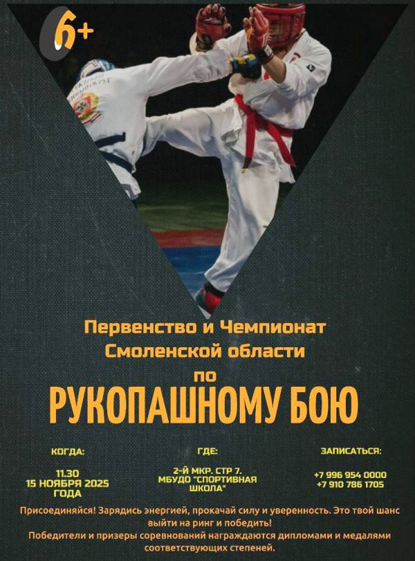 Поиск абсолютного чемпиона рукопашного боя в Смоленской области