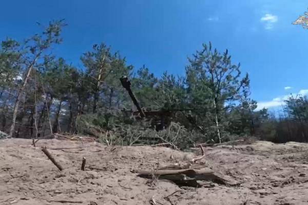 Кадры боевой работы артиллерии РФ на Краснолиманском направлении