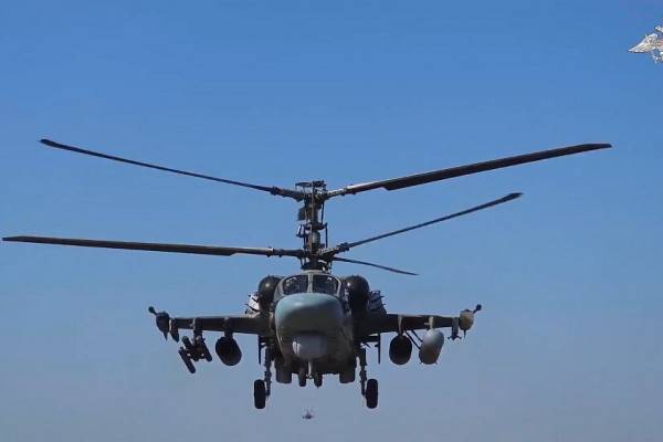 Минобороны РФ поделилось кадрами боевой работа экипажей Ка-52м