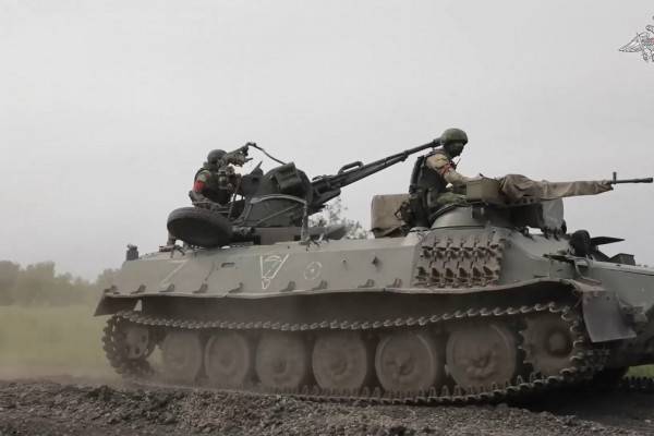 Кадры боевой работы расчётов ПВО России в зоне проведения спецоперации